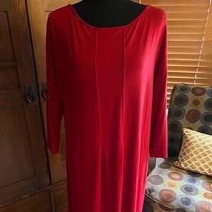 J. Jill Red Pullover Dress Size Large